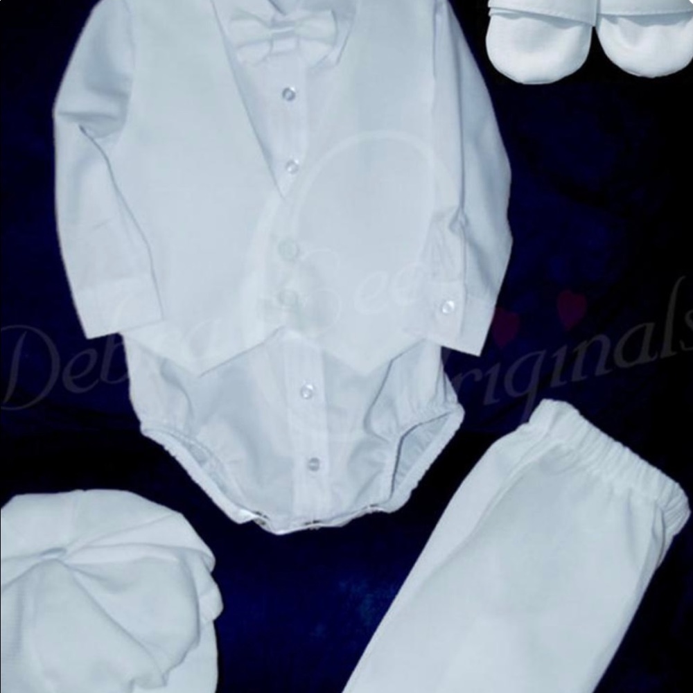 Baby boy baptism outfit